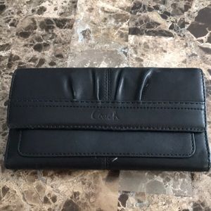 Black leather Coach wallet